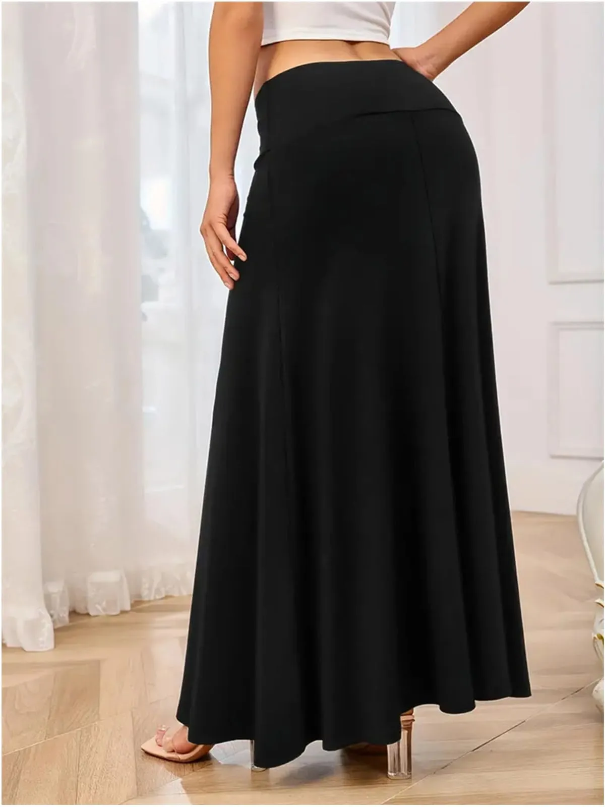 Adigaber Gonna Lunga da Donna Vita Alta Maxi Yoga - immagine 3