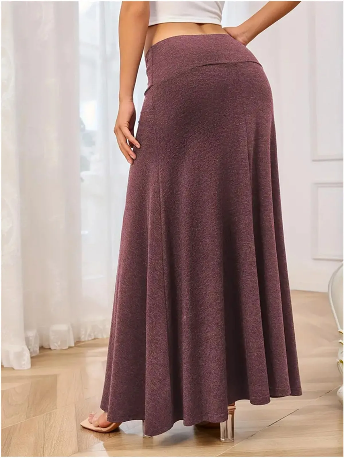 Adigaber Gonna Lunga da Donna Elasticizzata Vita Alta Maxi Yoga - immagine 3