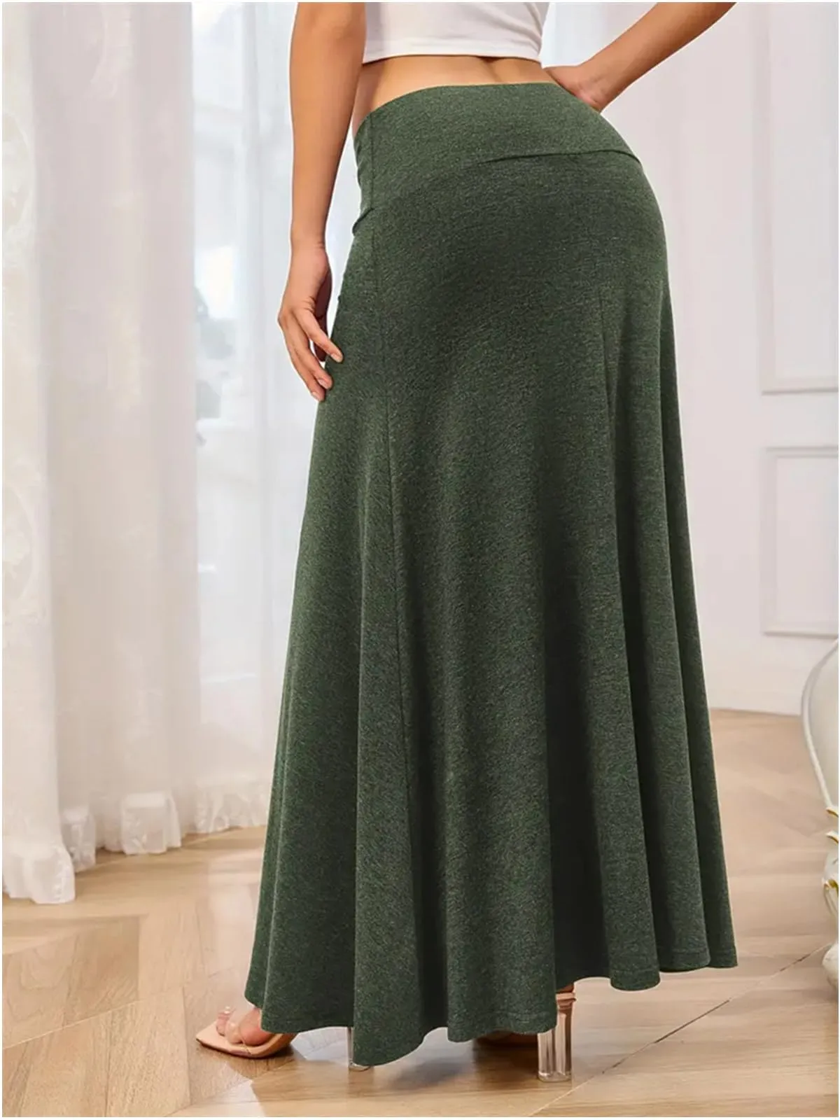 Adigaber Gonna Lunga da Donna Elasticizzata Vita Alta Maxi Yoga - immagine 3