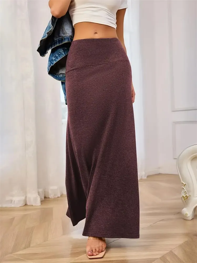 Adigaber Gonna Lunga da Donna Elasticizzata Vita Alta Maxi Yoga - immagine 4