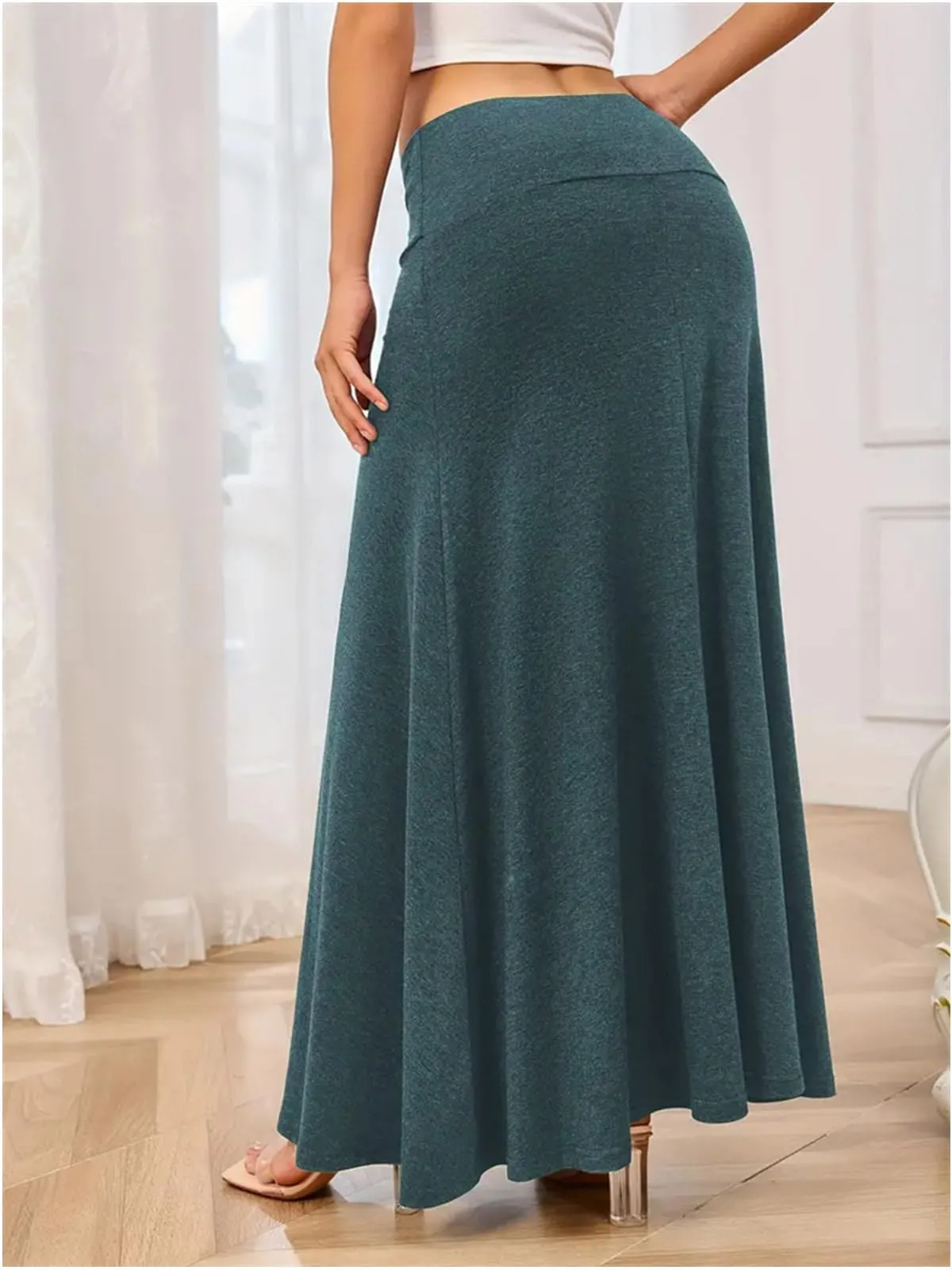Adigaber Gonna Lunga da Donna Elasticizzata Vita Alta Maxi Yoga - immagine 3