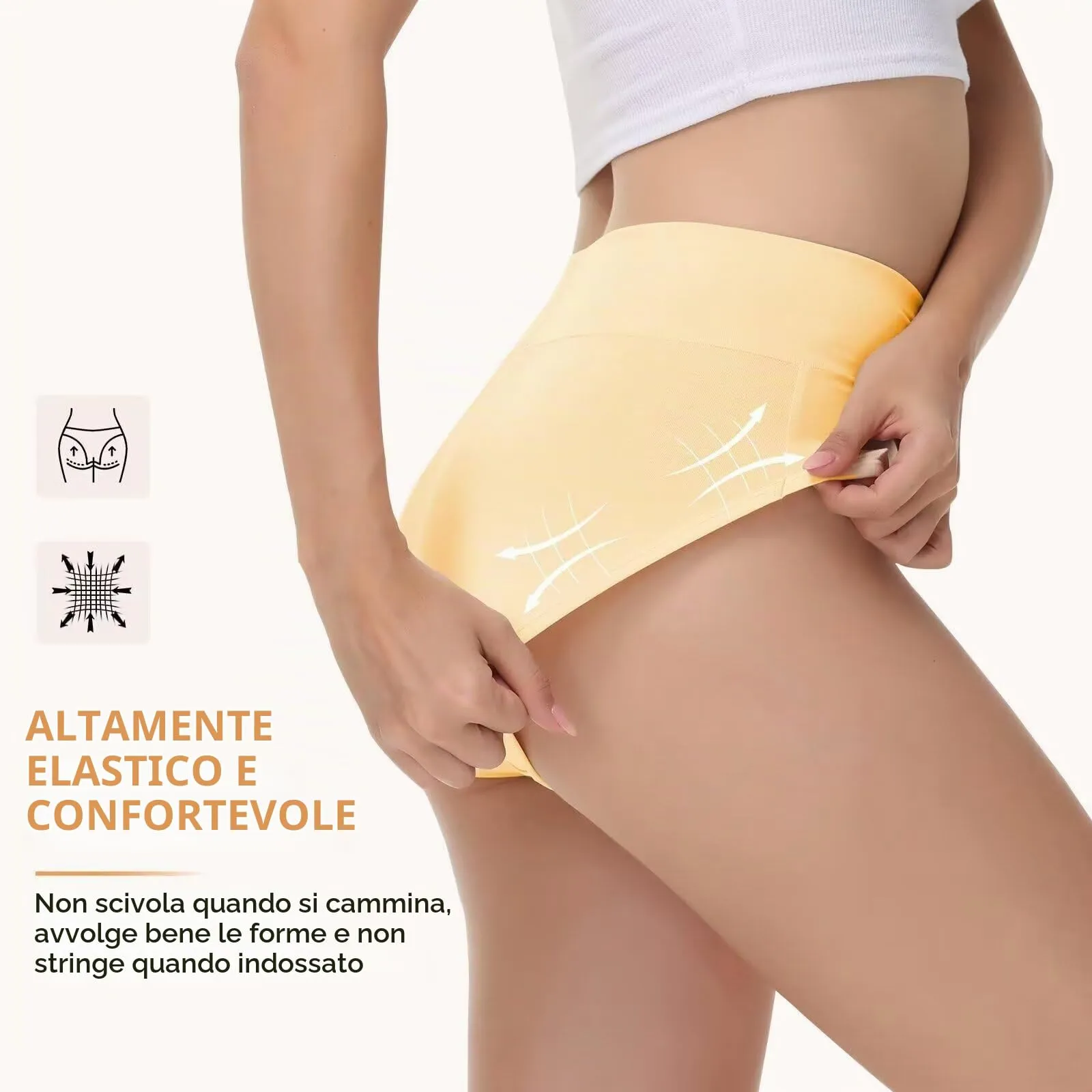NUOZA Mutande Donna Cotone Vita Alta Intimo Culotte Traspirante Post Parto Pancia Piatta Briefs, S - immagine 5