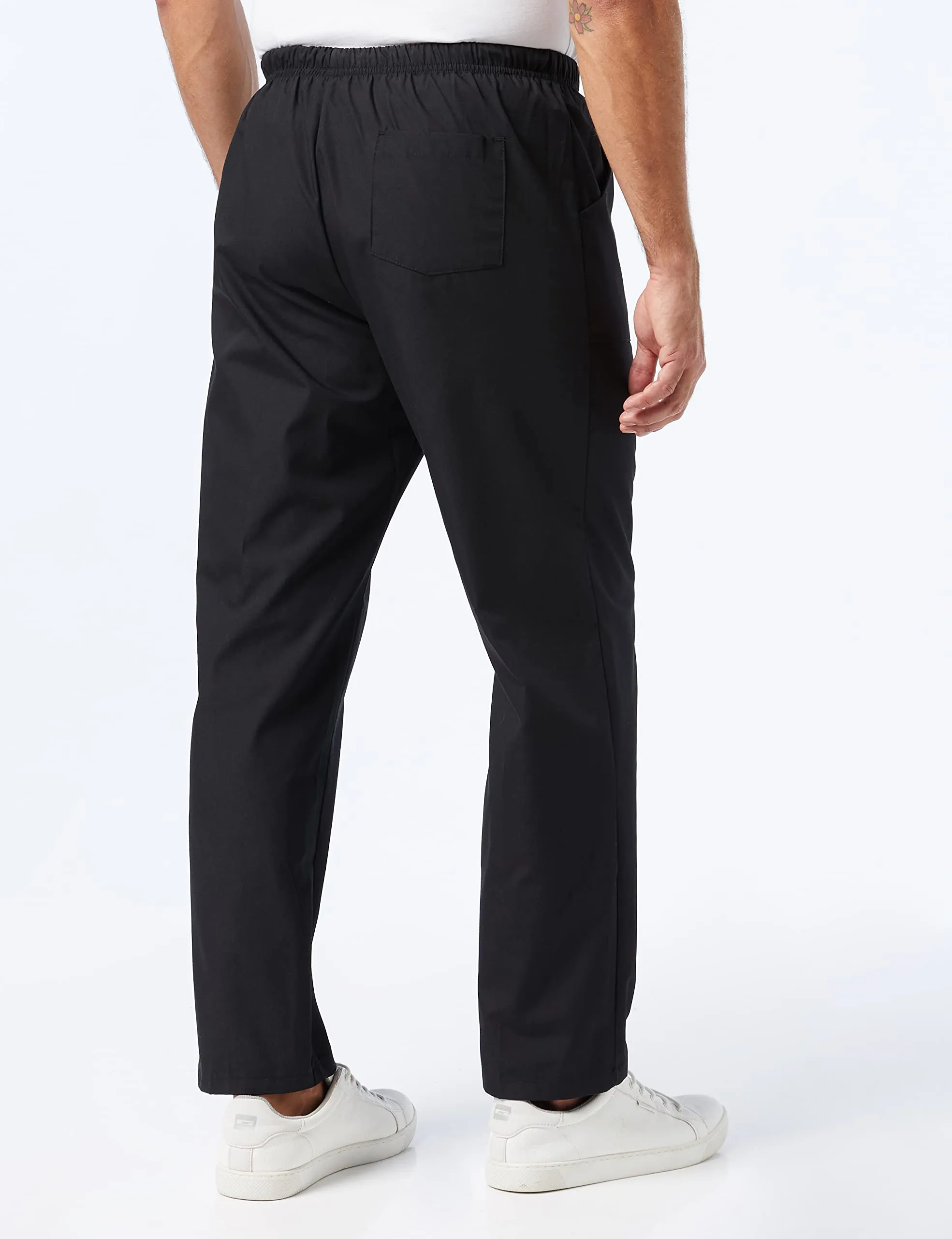 Misemiya Pantaloni Unisex Vita Elastica Uniforme Lavoro Clinica Ospedale BZ-6802, Medium, Nero - immagine 2