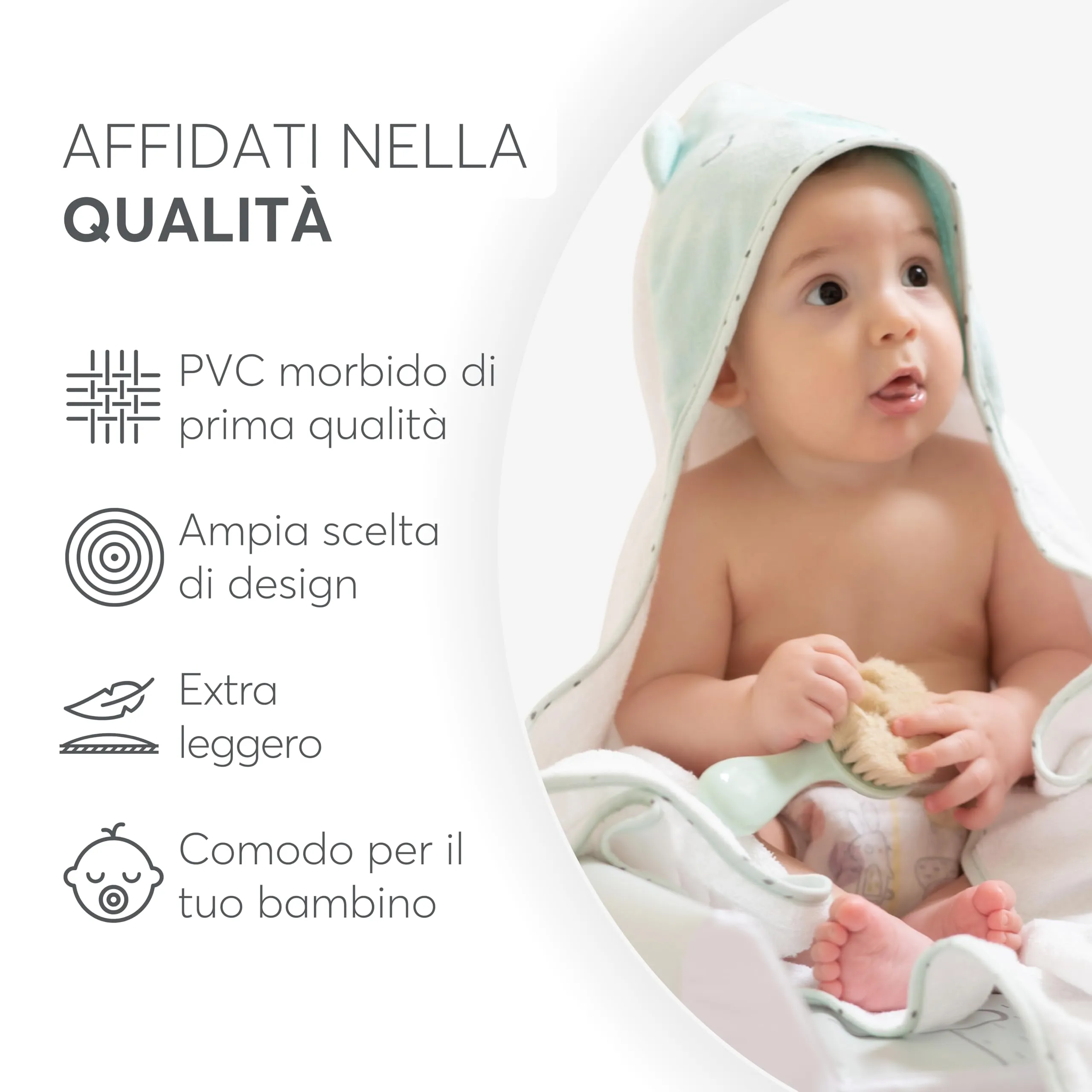 KikkaBoo Seally Me Portable Baby Changing Pad, 80x50 cm, Waterproof PVC, Beige - immagine 4