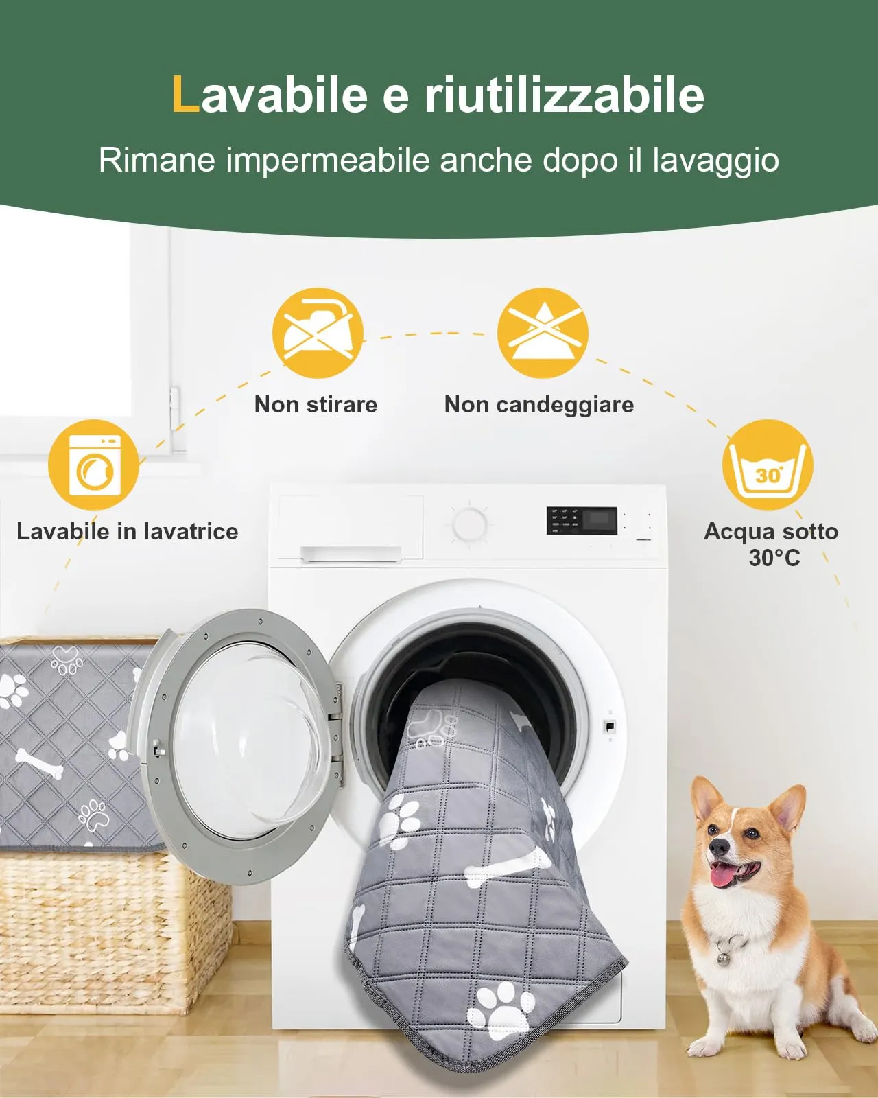 Gimars Tappetini Lavabili per Cani, 120×90 cm, 2 Pezzi - immagine 6