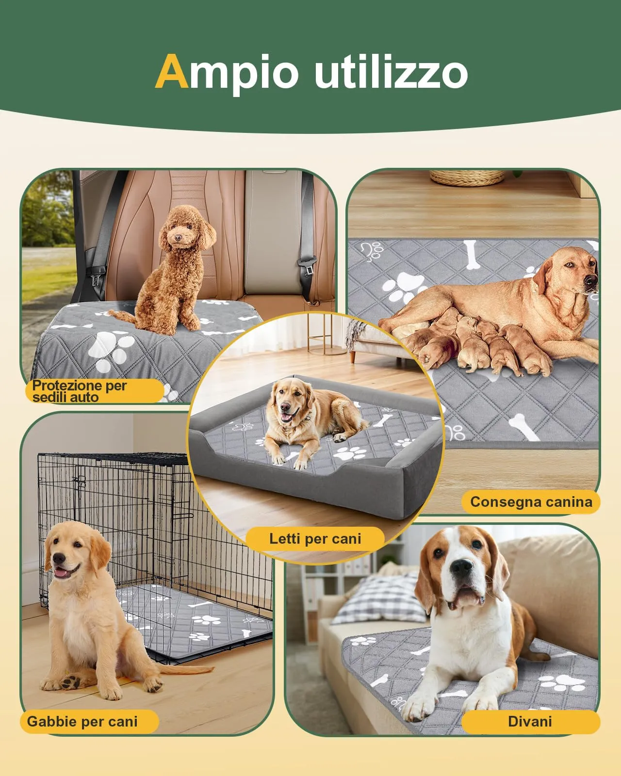 Gimars Tappetini Lavabili per Cani, 120×90 cm, 2 Pezzi - immagine 7