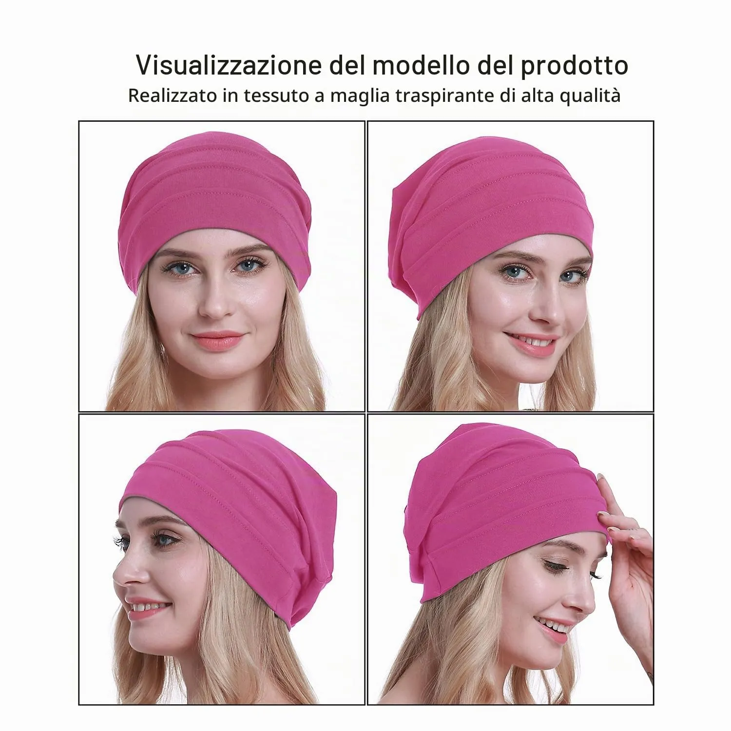 osvyo Copricapo in cotone per chemioterapia e perdita di capelli, Taglia unica - immagine 2
