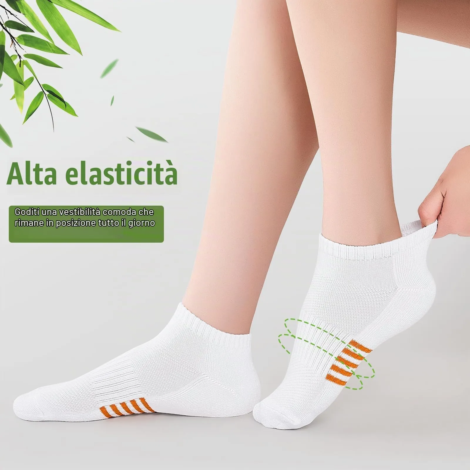 Effeet Calzini Corti Donna in Bambù, 6/12 Paia, Traspiranti e Sportivi, Multicolore Bianco - immagine 6