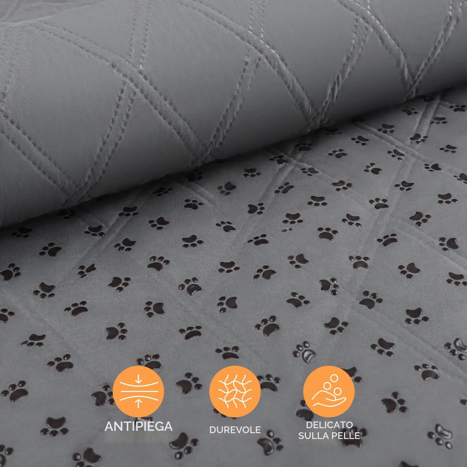 luciphia Copridivano Impermeabile per Cani e Gatti, Grigio Chiaro, 101 x 127 cm - immagine 2