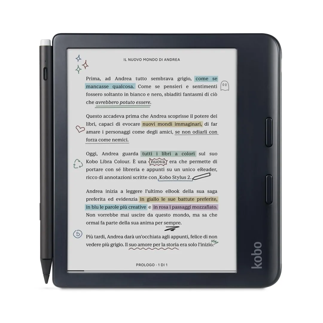 Kobo Libra Colour Bundle with Stylus 2 (Nero) - immagine 1