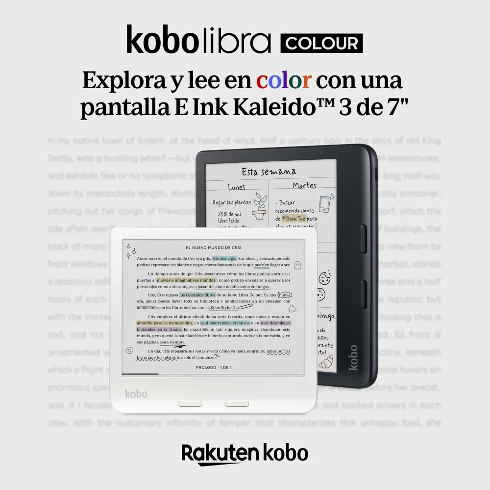 Kobo Libra Colour Bundle with Stylus 2 (Nero) - immagine 2
