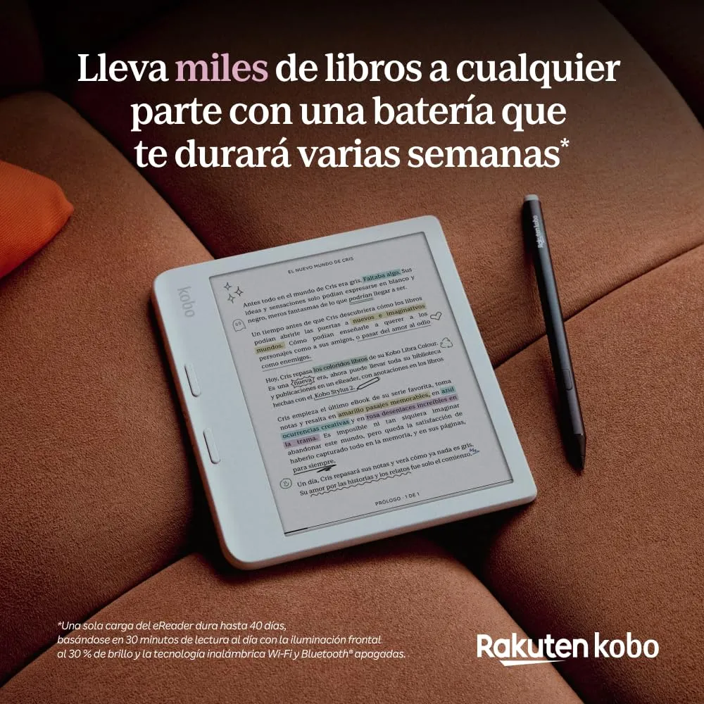 Kobo Libra Colour Bundle with Stylus 2 (Nero) - immagine 6