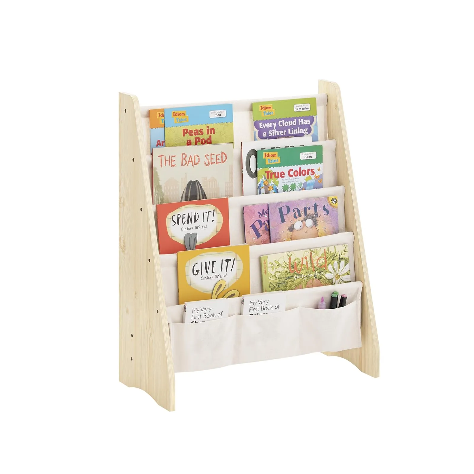 SoBuy Libreria Montessoriana per Bambini con 4 Scomparti, 63x28x76 cm - immagine 1