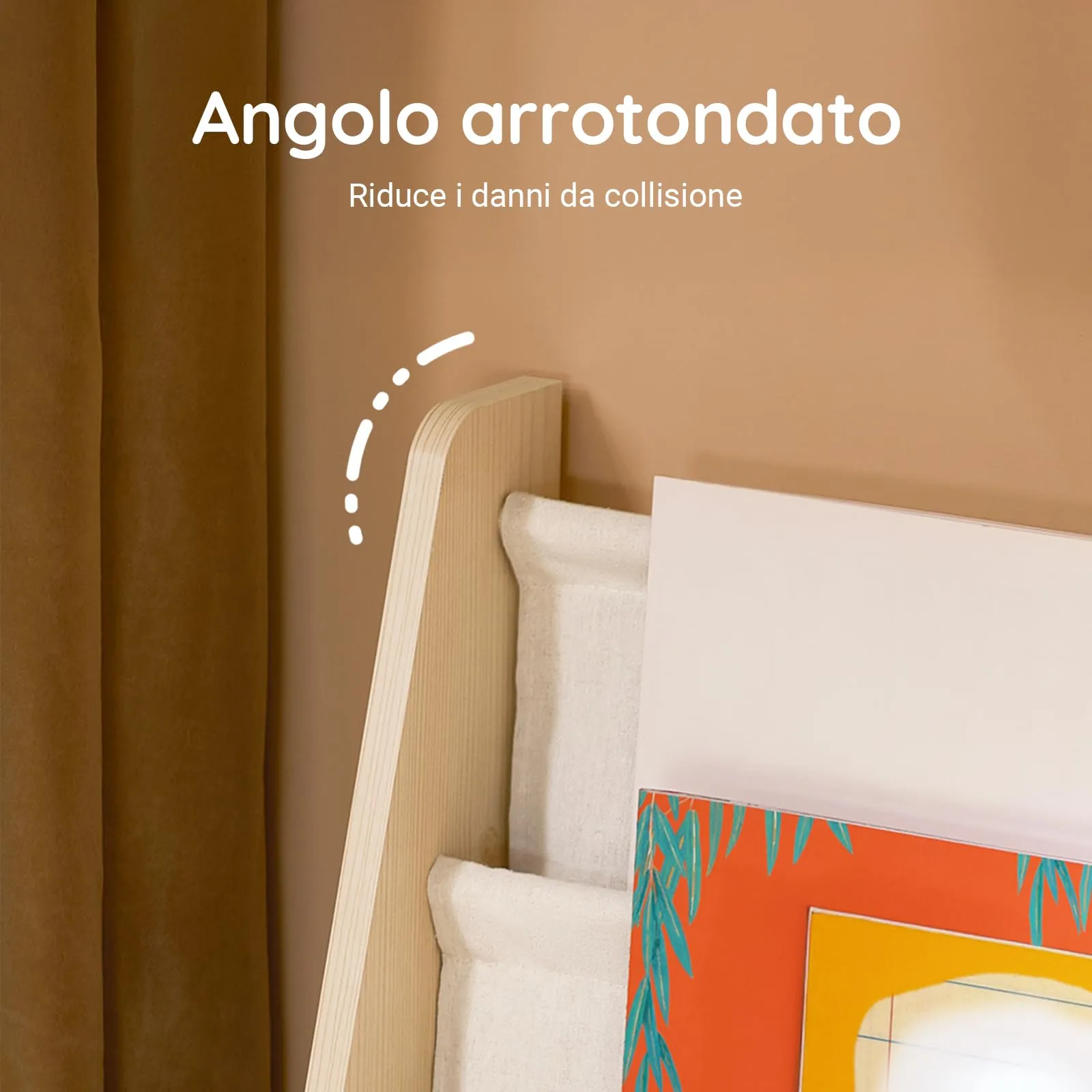 SoBuy Libreria Montessoriana per Bambini con 4 Scomparti, 63x28x76 cm - immagine 6