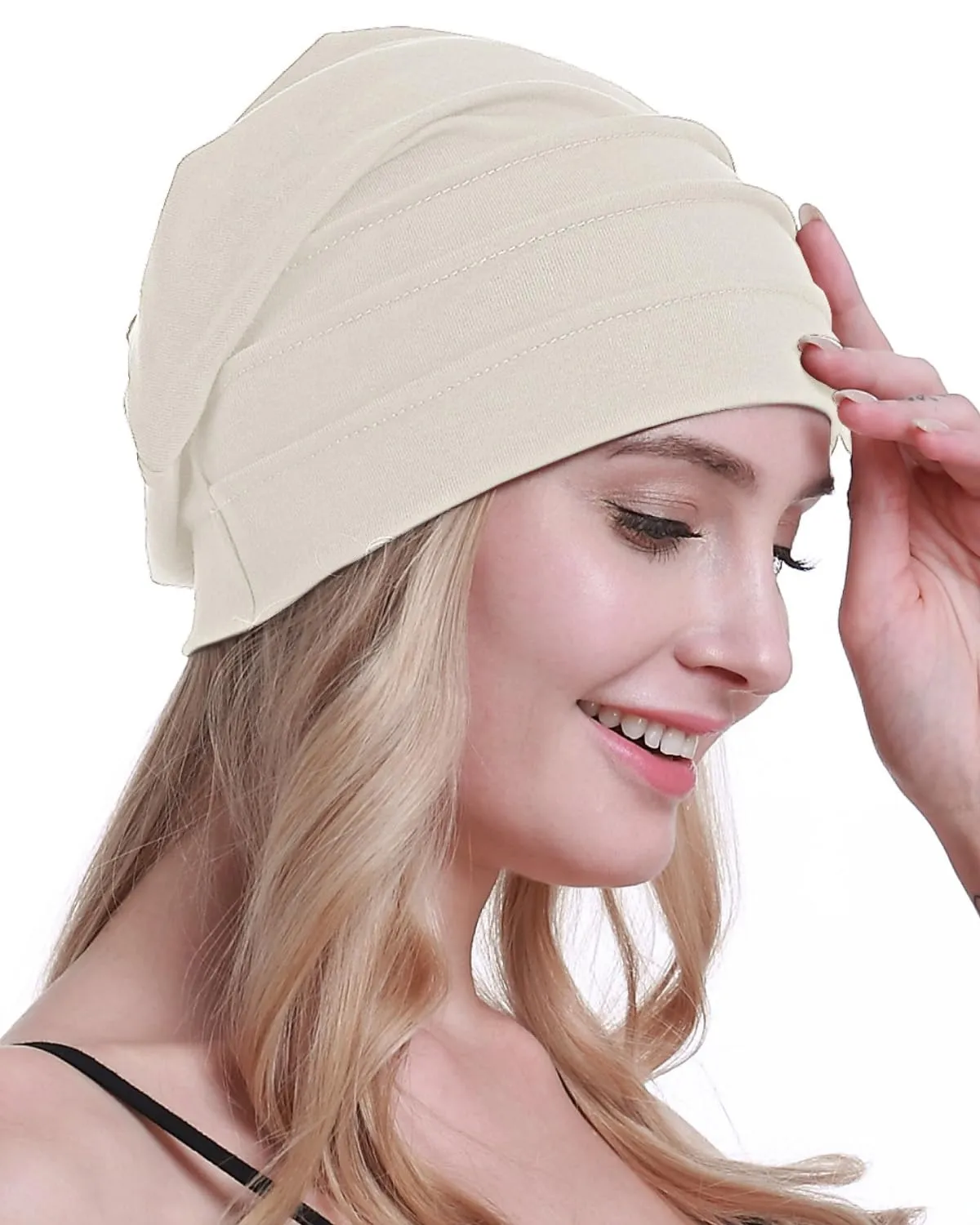 osvyo Copricapo in cotone biologico per chemioterapia e perdita di capelli, Taglia unica - immagine 6
