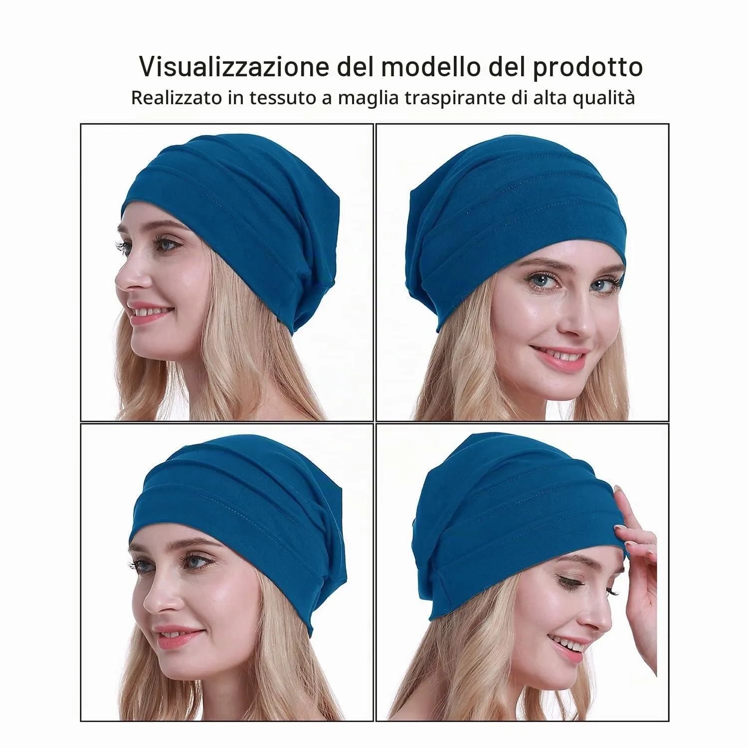 osvyo Copricapo in cotone per chemioterapia, Taglia unica - immagine 2