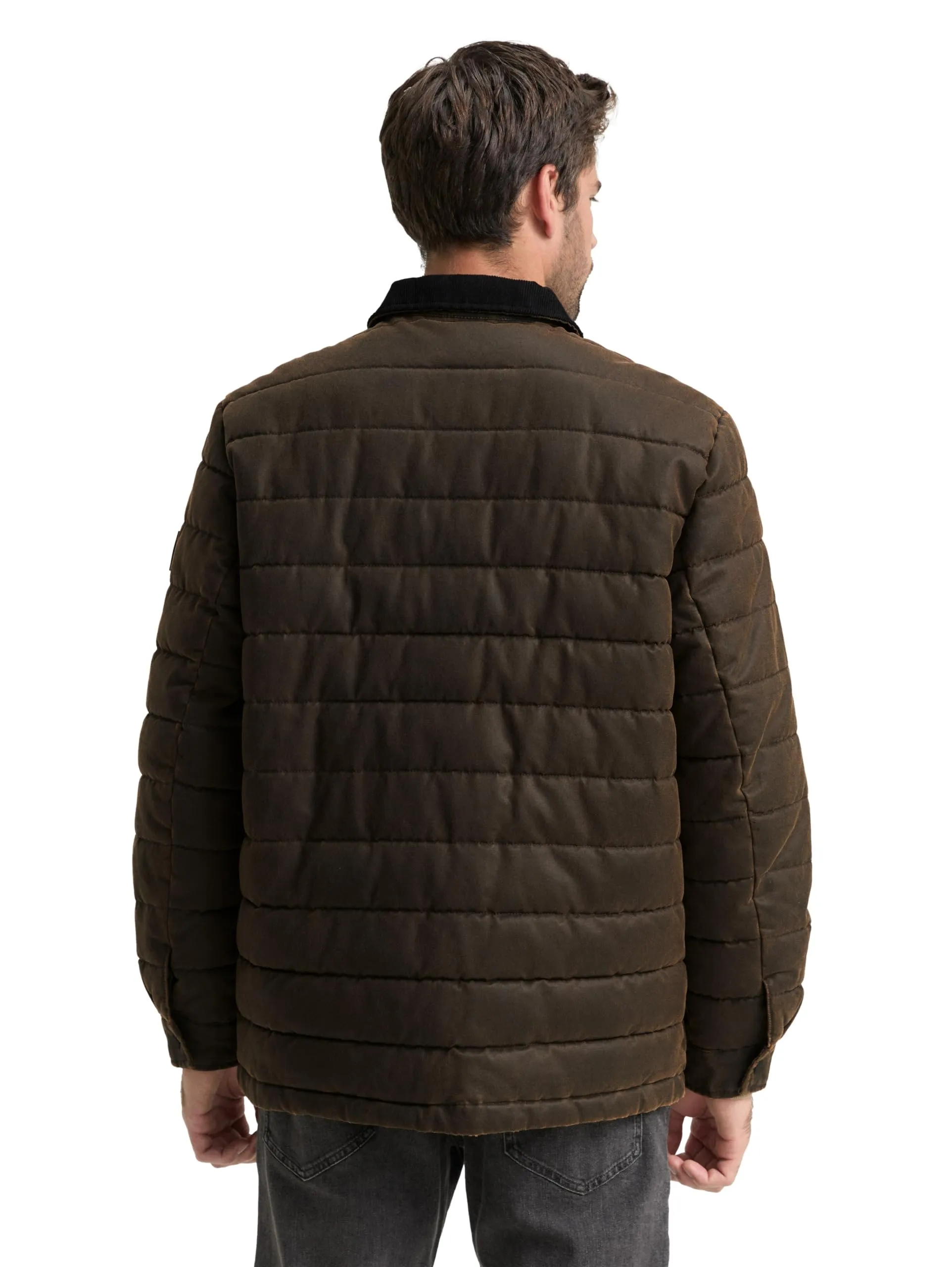 Tom Tailor Giacca da Uomo 1048277 - Dark Brown Melange, S - immagine 3