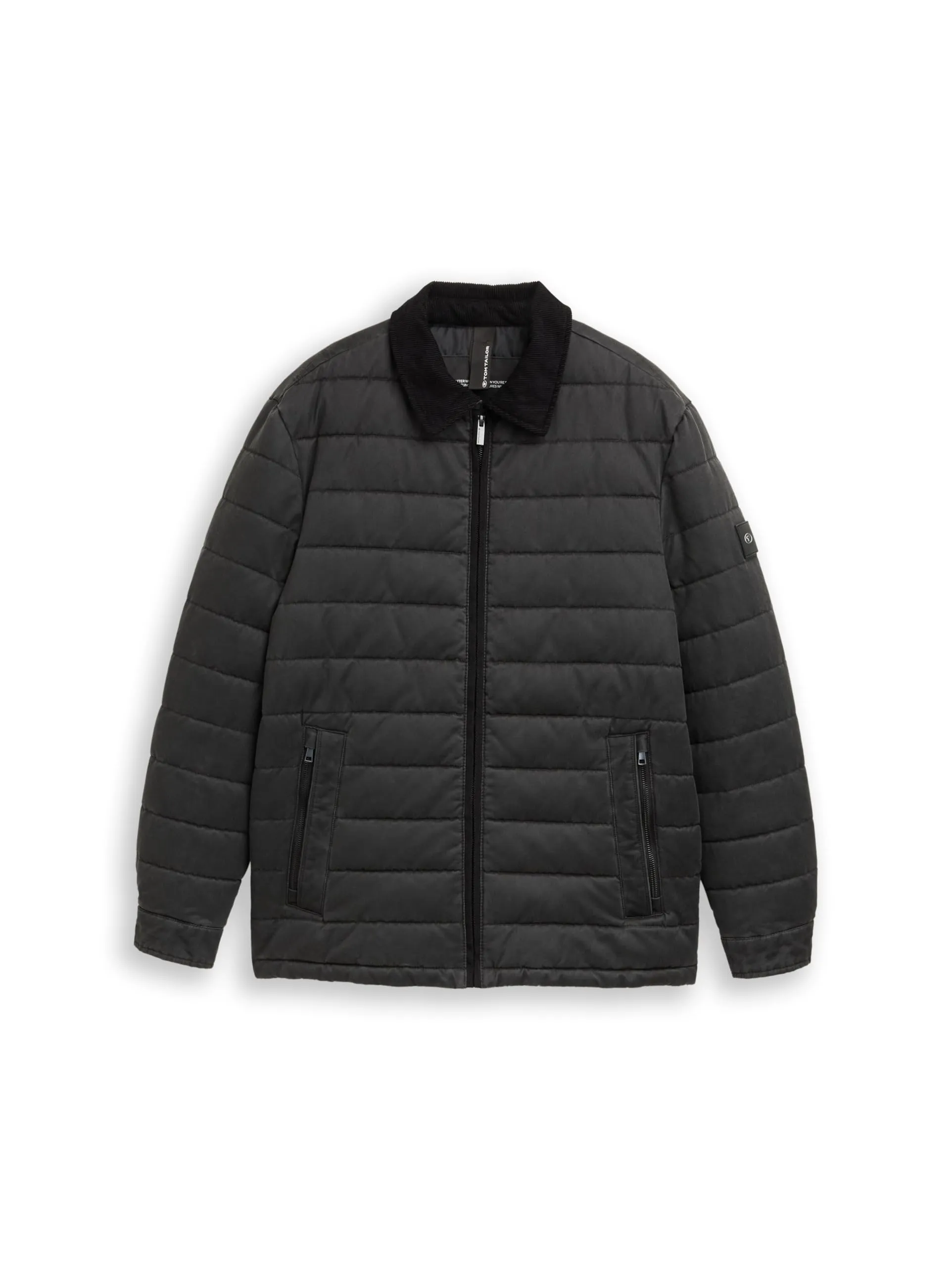 Tom Tailor Giacca da Uomo 1048277 Black Grey Melange, M - immagine 5