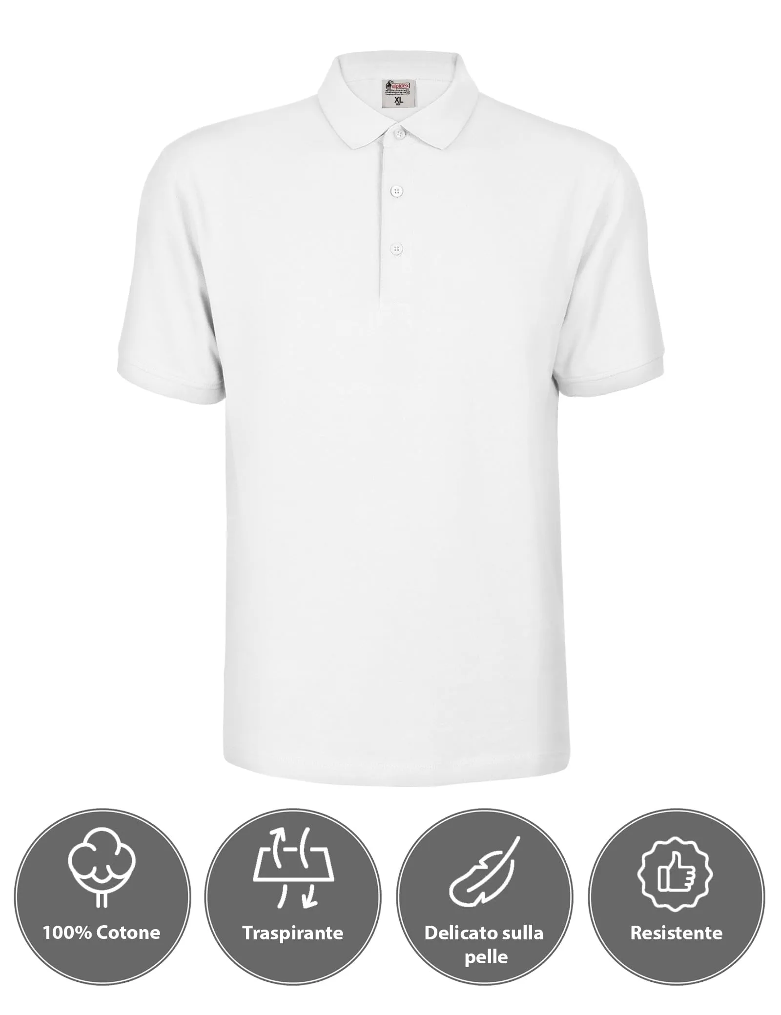 ALPIDEX Maglietta Polo Uomo Manica Corta in Cotone, Set da 3, Water, M - immagine 2