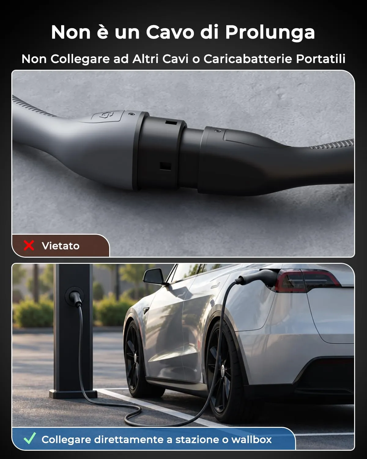 Bokman Cavo di Ricarica Auto Elettrica Tipo 2 7,2kW 32A 15M - immagine 6