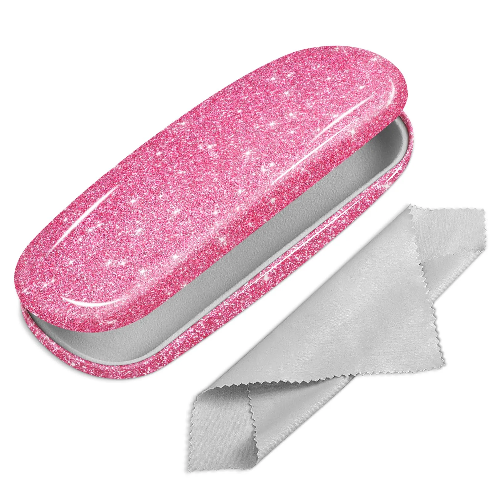 FINTIE Custodia Rigida per Occhiali da Vista, Rosa Scintillante - immagine 1