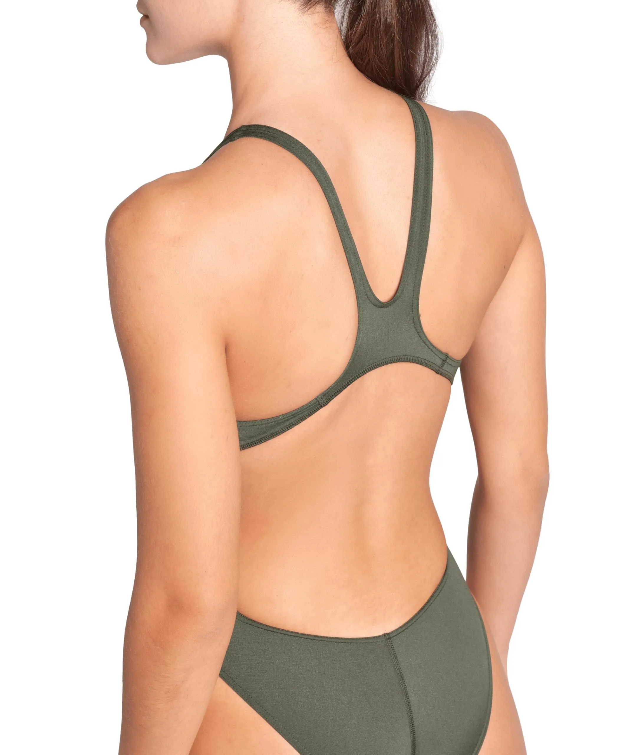 Arena Solid Swim Tech Team Costume Intero Donna MaxLife, Salvia Scura/Lime - immagine 6