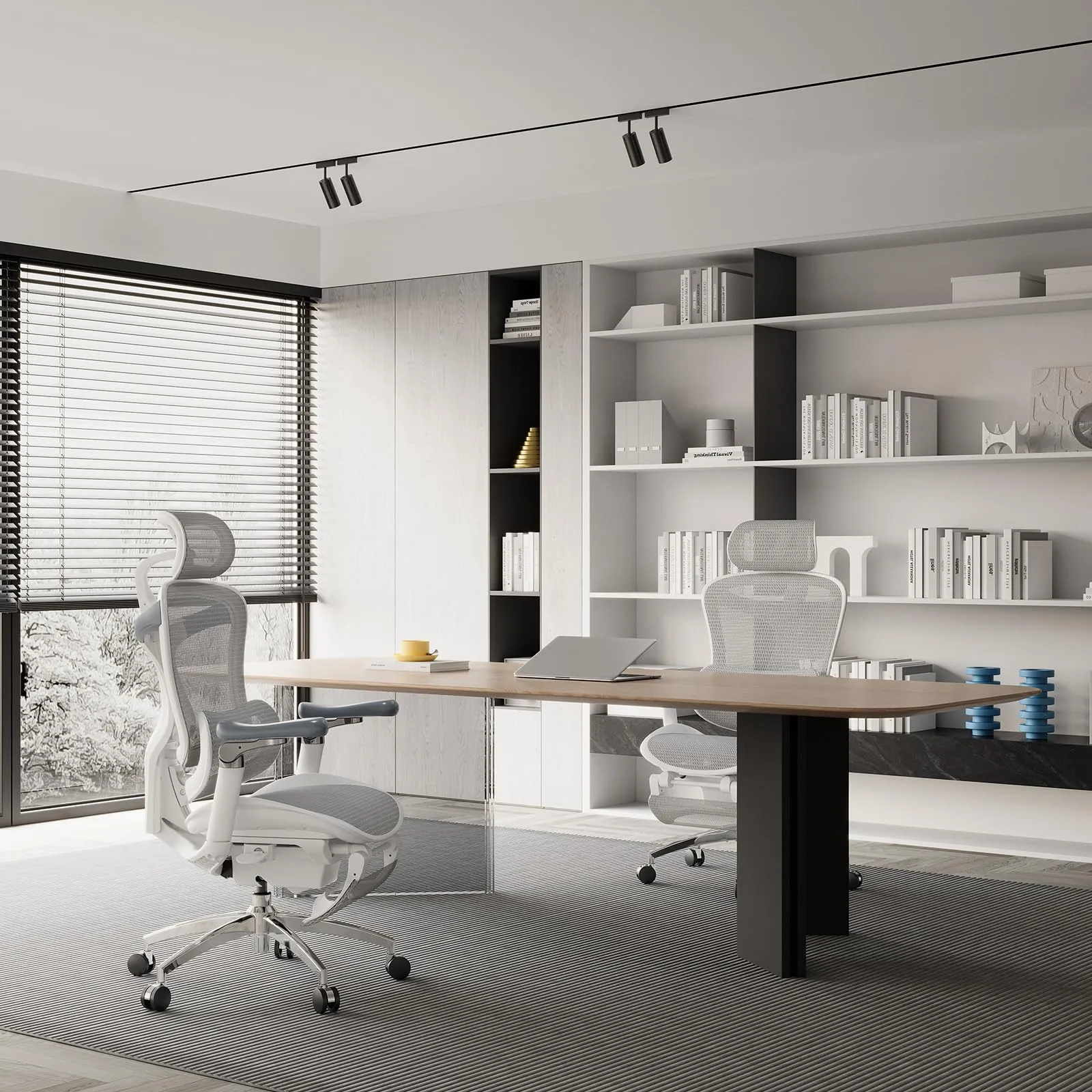 SIHOO Doro C300 Pro Sedia da ufficio ergonomica con braccioli 6D, supporto lombare dinamico, regolazione profondità seduta e poggiapiedi (Bianco) - immagine 2