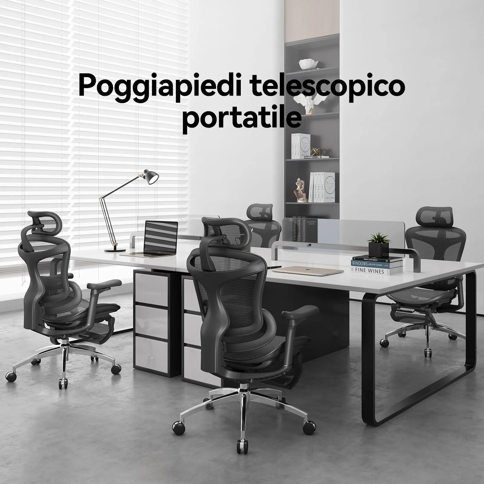 SIHOO Doro C300 Sedia da Ufficio Ergonomica con Supporto Lombare Dinamico, Braccioli 3D e Poggiapiedi, Nero (150kg) - immagine 3