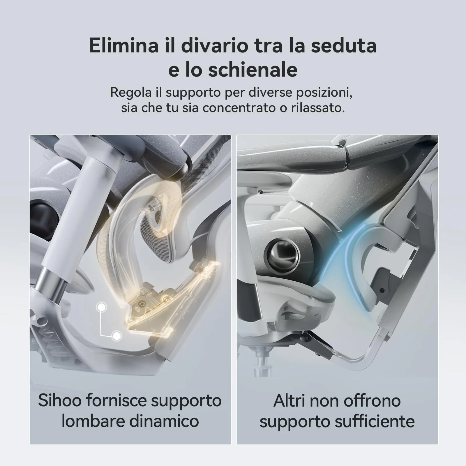 SIHOO DORO-C300L-A3-102-JT Sedia Ufficio Ergonomica Reclinabile con Poggiapiedi, Braccioli 4D e Supporto Lombare, Bianco - immagine 6