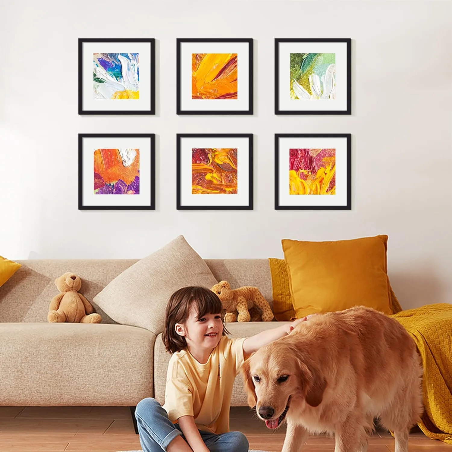 upsimples Cornici Portafoto Nere, 30 x 30 cm, Confezione da 3 - immagine 5