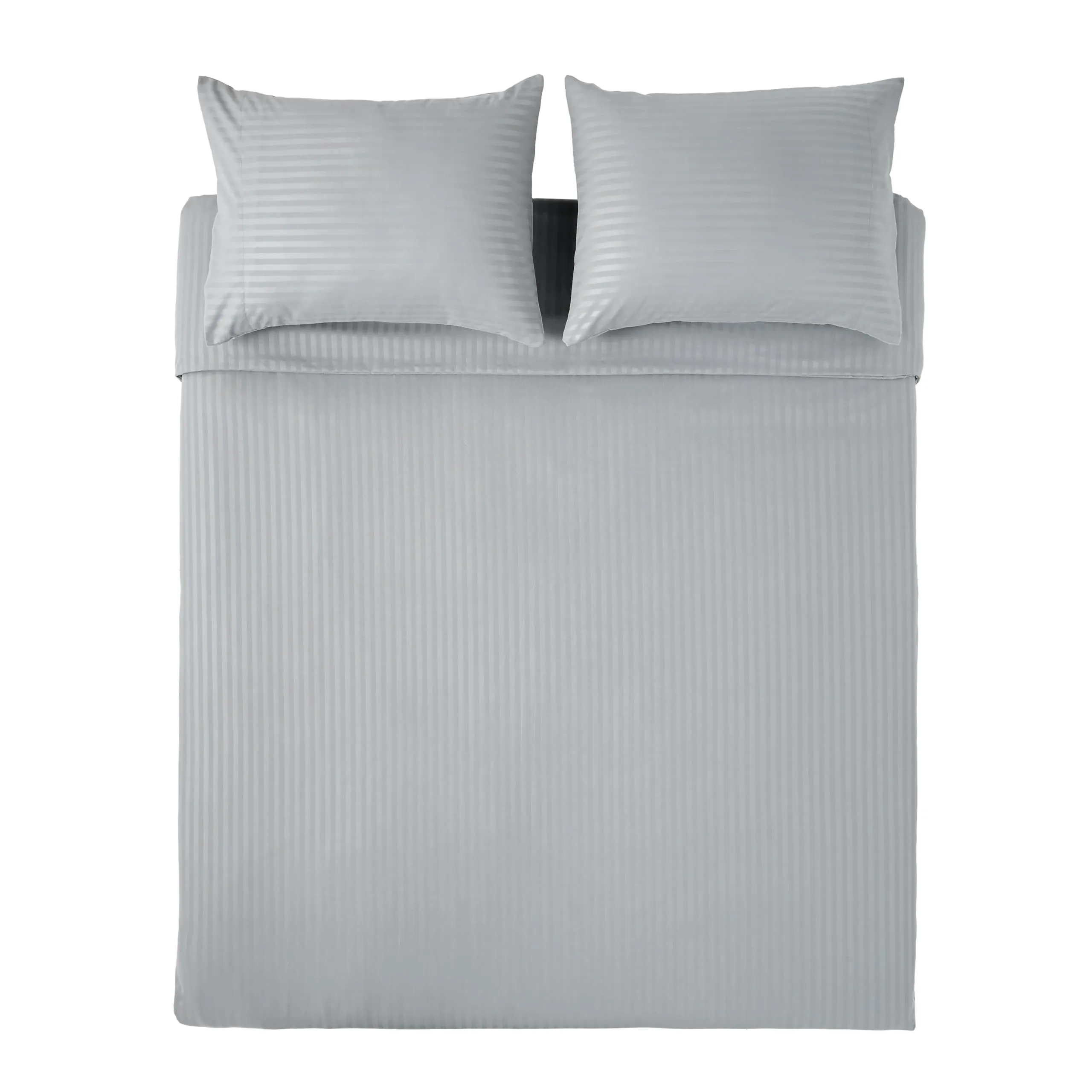 Amazon Basics Set Copripiumino Matrimoniale in Microfibra, 3 Pezzi, 240 x 220 cm, Grigio Scuro a Righe - immagine 7