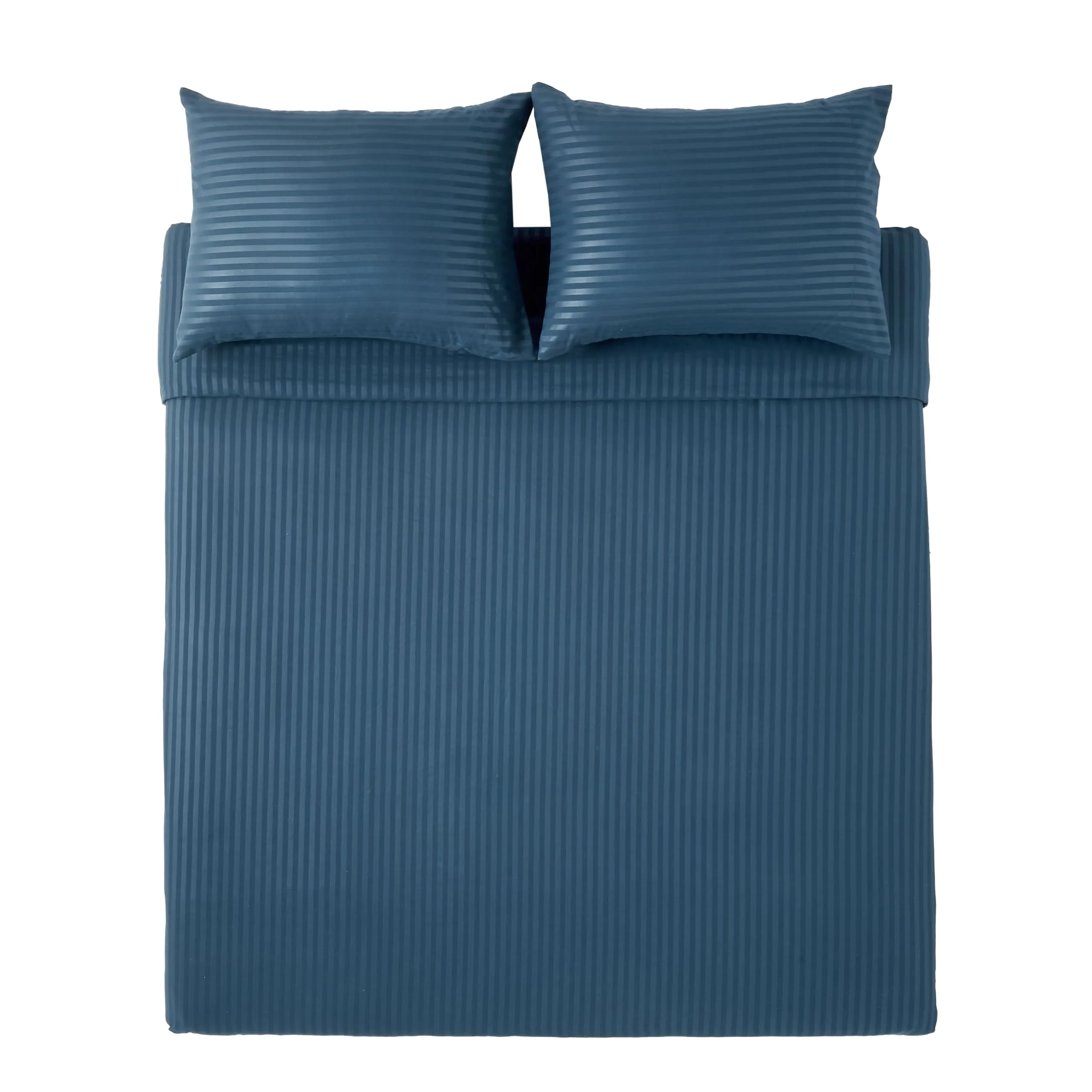 Amazon Basics Set Copripiumino Matrimoniale in Microfibra, 3 Pezzi, 240 x 220 cm, Blu Navy a Righe - immagine 7