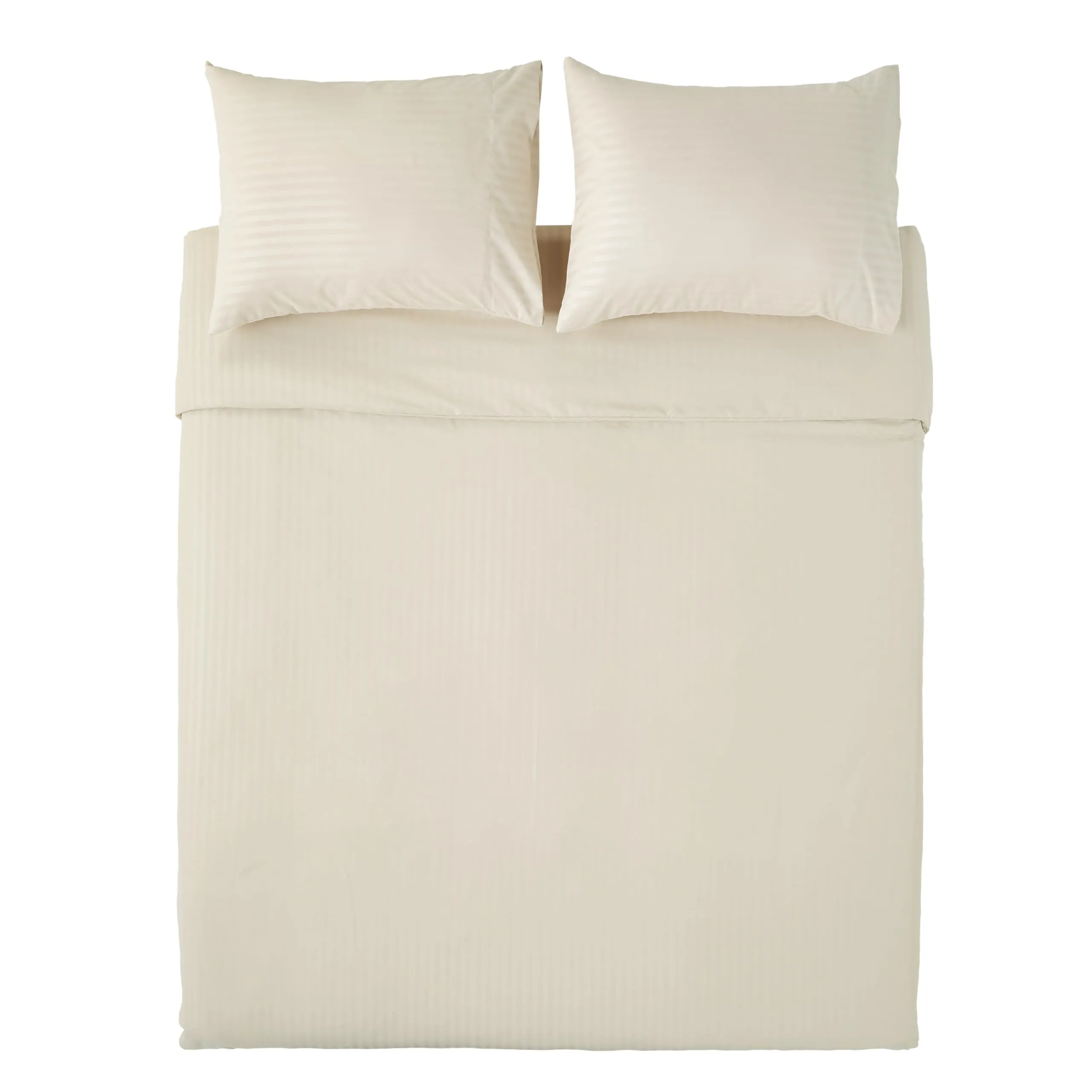 Amazon Basics Set Copripiumino Matrimoniale in Microfibra, 3 Pezzi, 240 x 220 cm, Beige a Righe - immagine 7