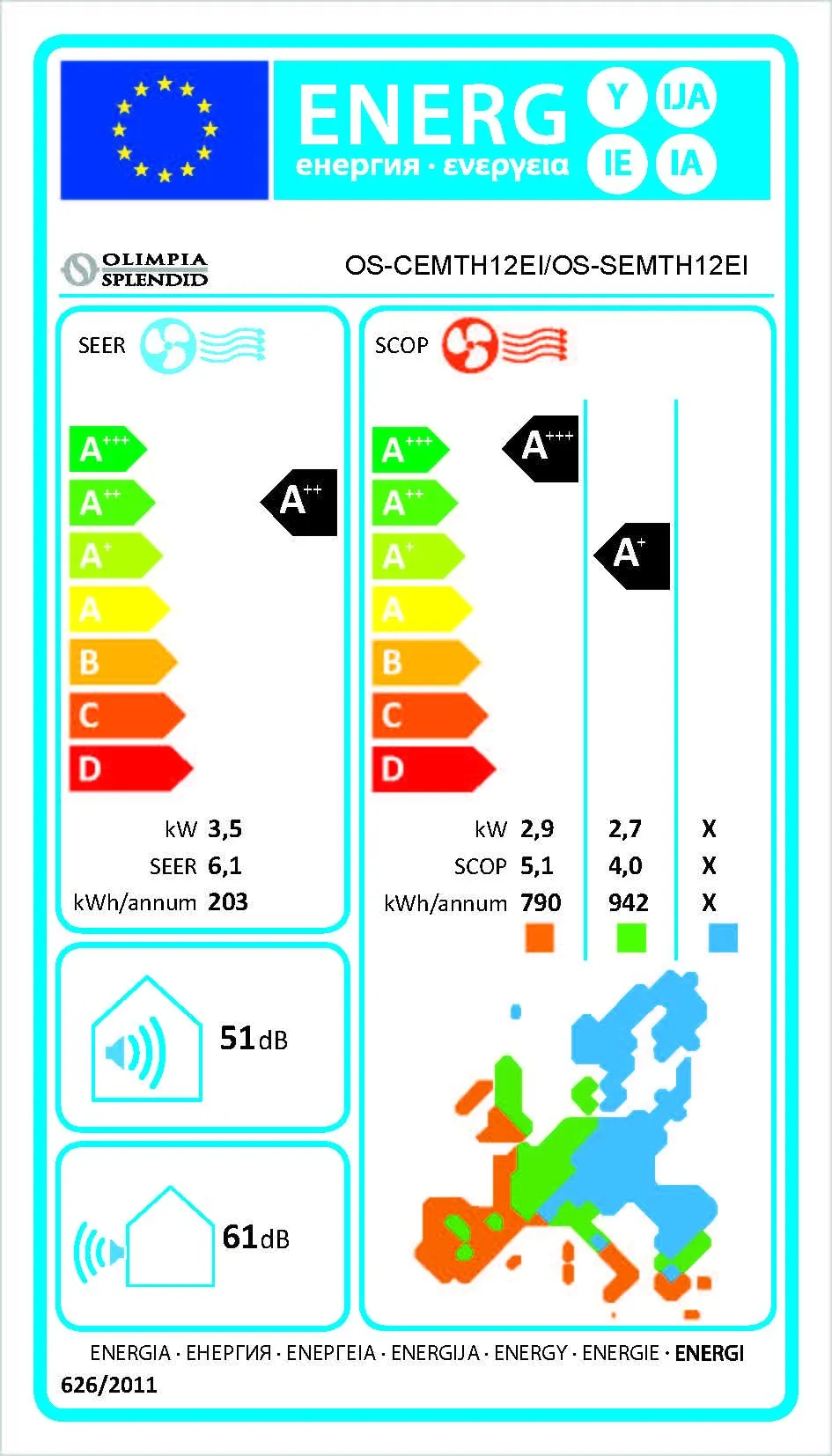 Olimpia Splendid Mystral S1 E 12000 BTU Monosplit Inverter Gas R32 Classe A++ Wifi Integrato - immagine 10