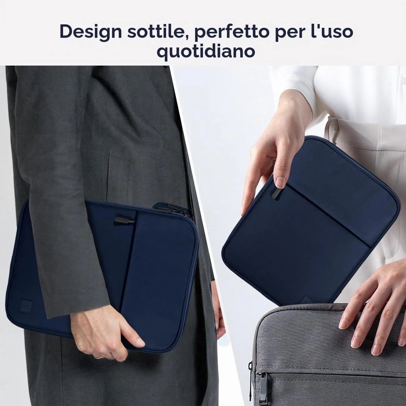 Dadanism Borsa Portatile per Tablet 13 Pollici, Indaco - immagine 7