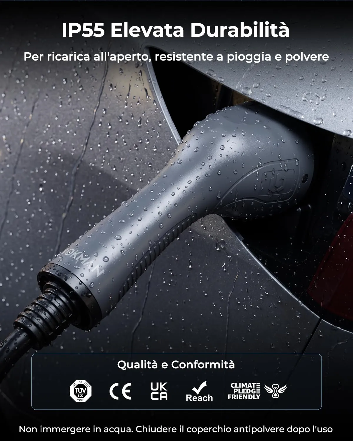 bokman Cavo Ricarica Auto Elettrica Tipo 2 22kW 8M - immagine 5