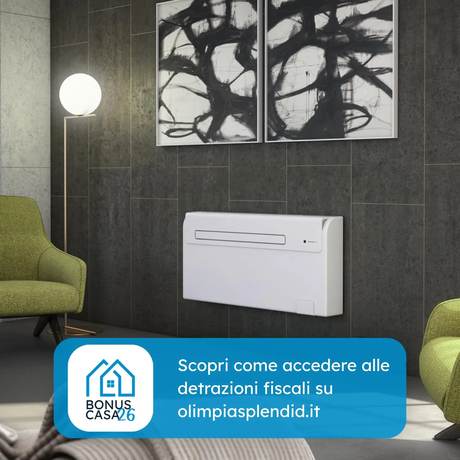 Olimpia Splendid Unico Air HP EFA Climatizzatore a Pompa di Calore Senza Unità Esterna 1,8 kW Classe A+ - immagine 3