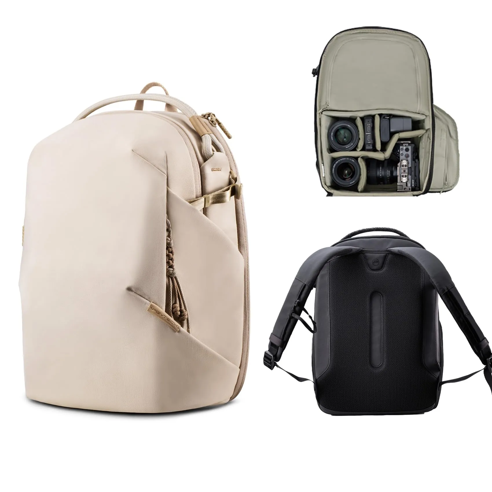 PGYTECH OneGo Lite Zaino Fotografico 16L, Bianco Panna - immagine 1