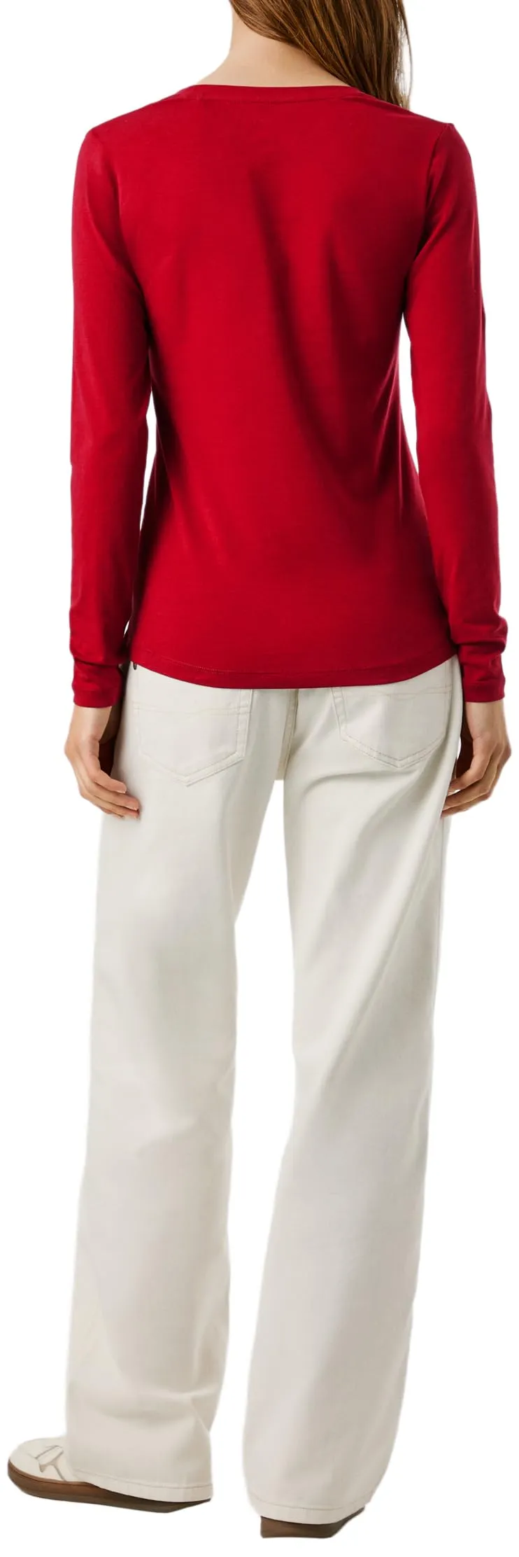 Pepe Jeans New Virginia LS N Women's T-Shirt, Rosso Merlot, XS - immagine 7