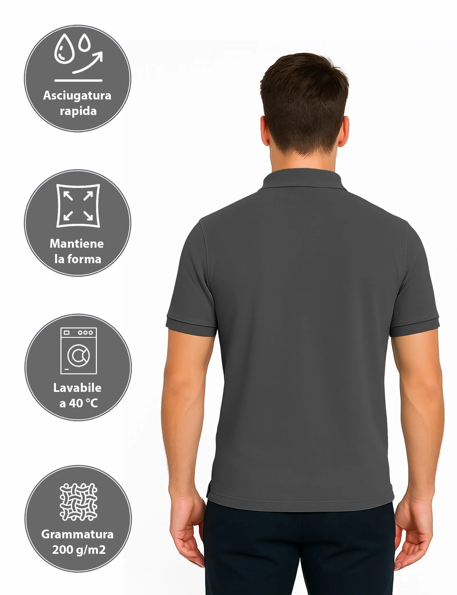 ALPIDEX Maglietta Polo Uomo Manica Corta, Set da 3, Cotone, Storm, XL - immagine 4