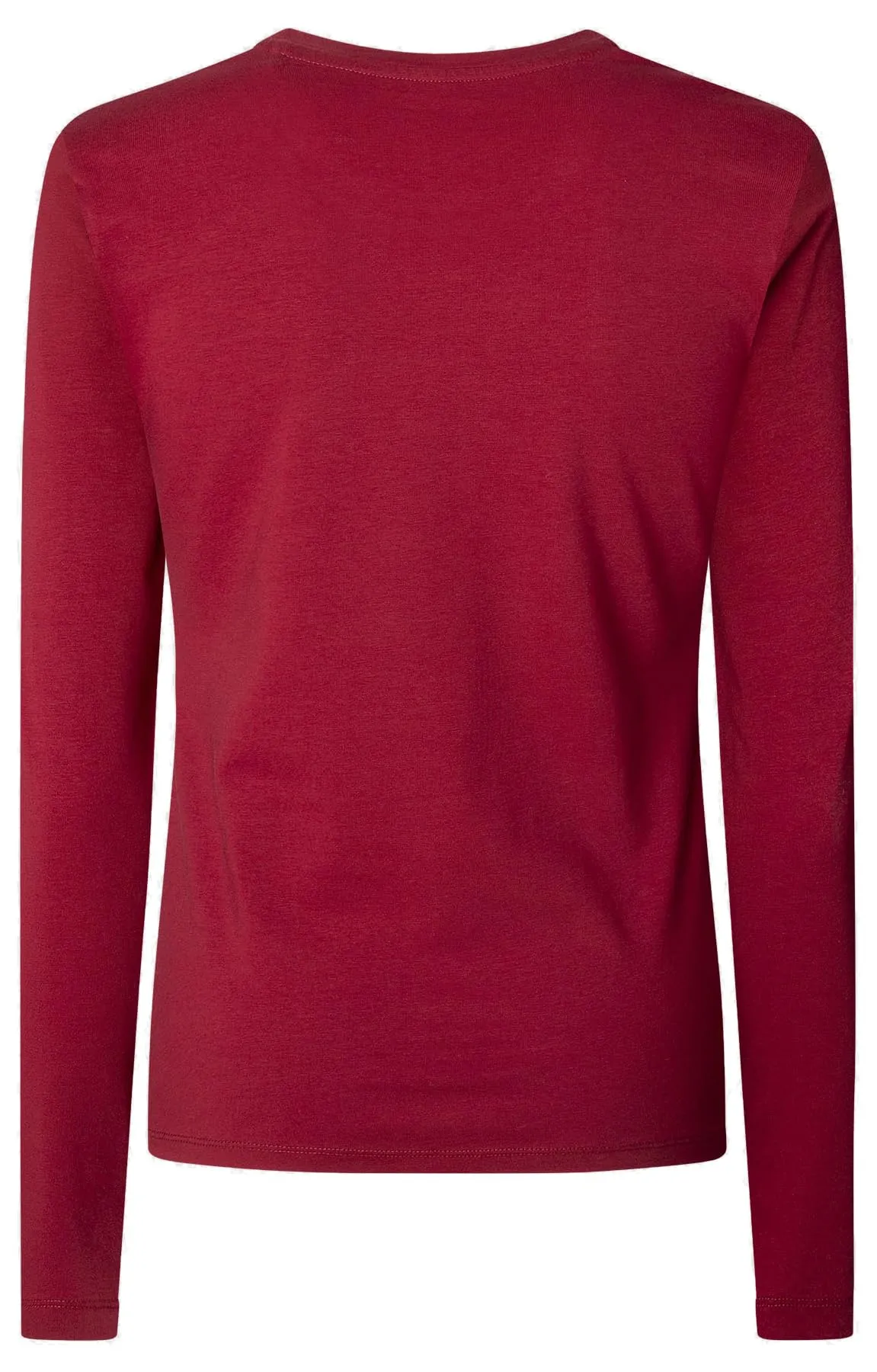 Pepe Jeans New Virginia LS N Donna T-Shirt, Rosso Merlot, XL - immagine 3
