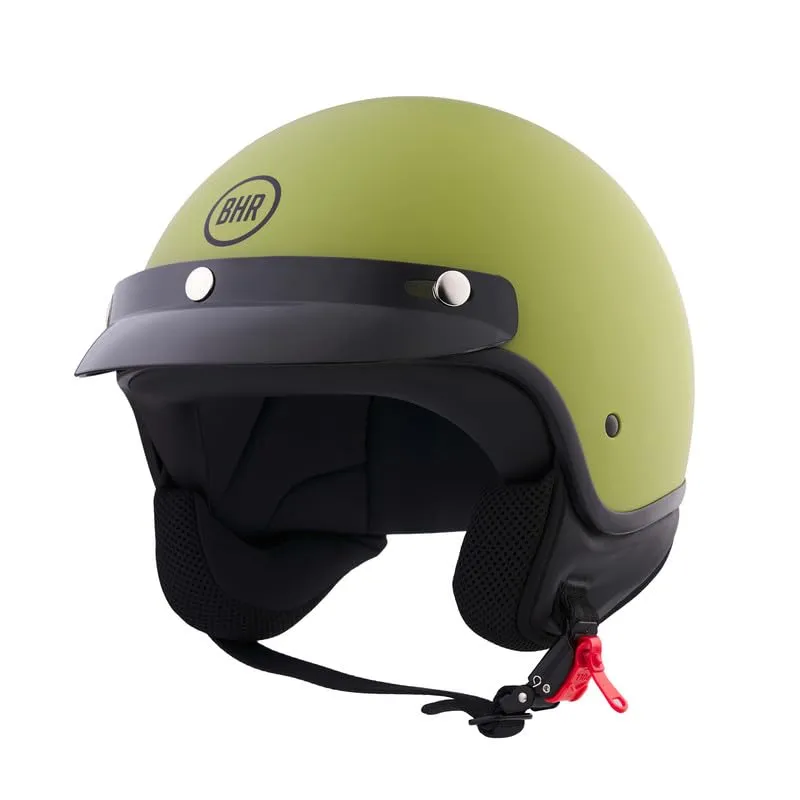 BHR Casco Demi-Jet Scooter 839, Verde Opaco, L - immagine 3