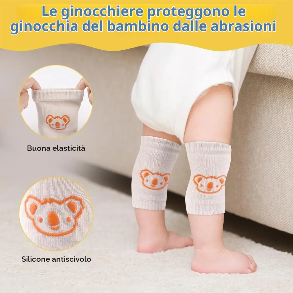Vicloon Protezione Testa per Neonato e Bambini, Cuscino di Sicurezza Regolabile con Ginocchiere, Tigre Marrone - immagine 5