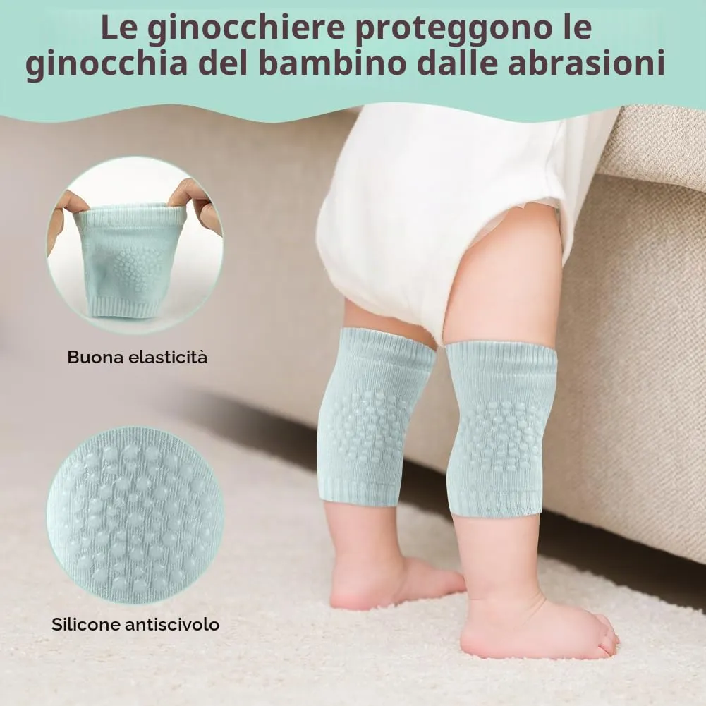 Vicloon Protezione Testa e Ginocchiere per Neonato, Cuscino di Sicurezza Regolabile per Bambini, Gufo Verde Chiaro - immagine 5