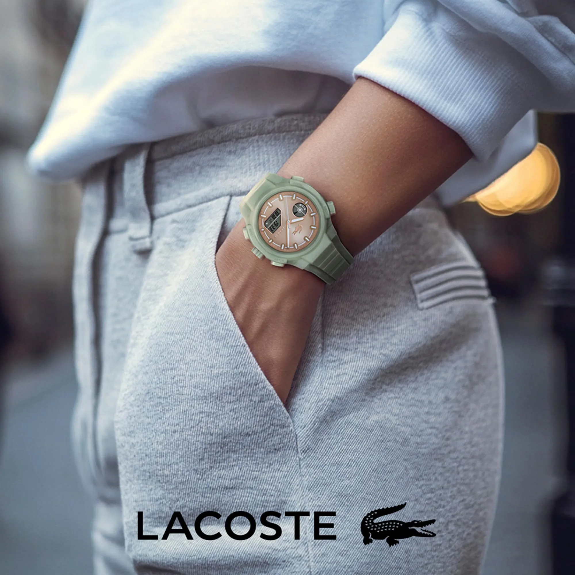 Lacoste LC33 Orologio Donna Analogico-Digitale con Cinturino in Silicone Verde - 2001433 - immagine 4