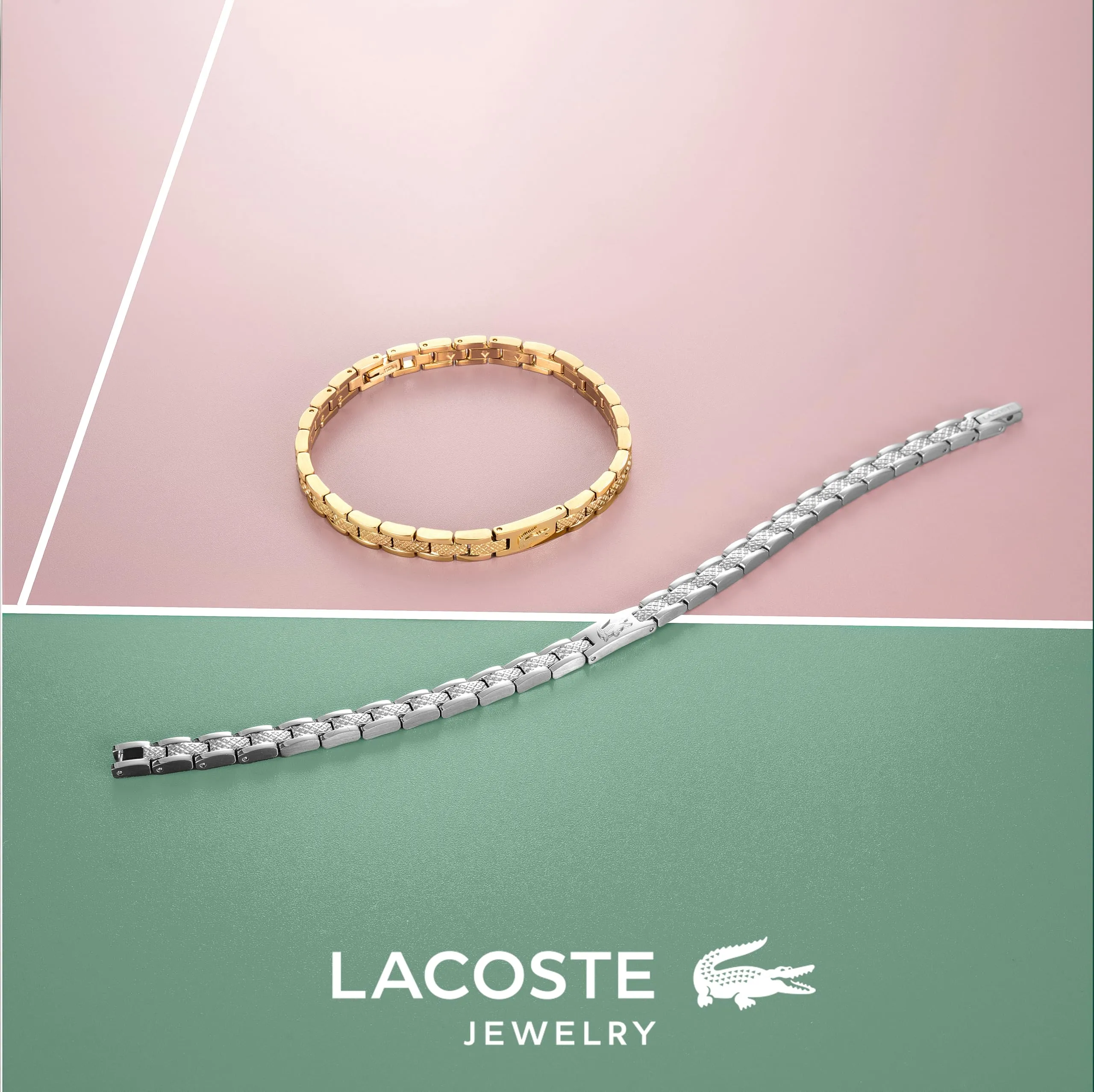 Lacoste Metropole Bracciale a Maglie da Donna in Oro Giallo Petit Piqué - 2040465 - immagine 6