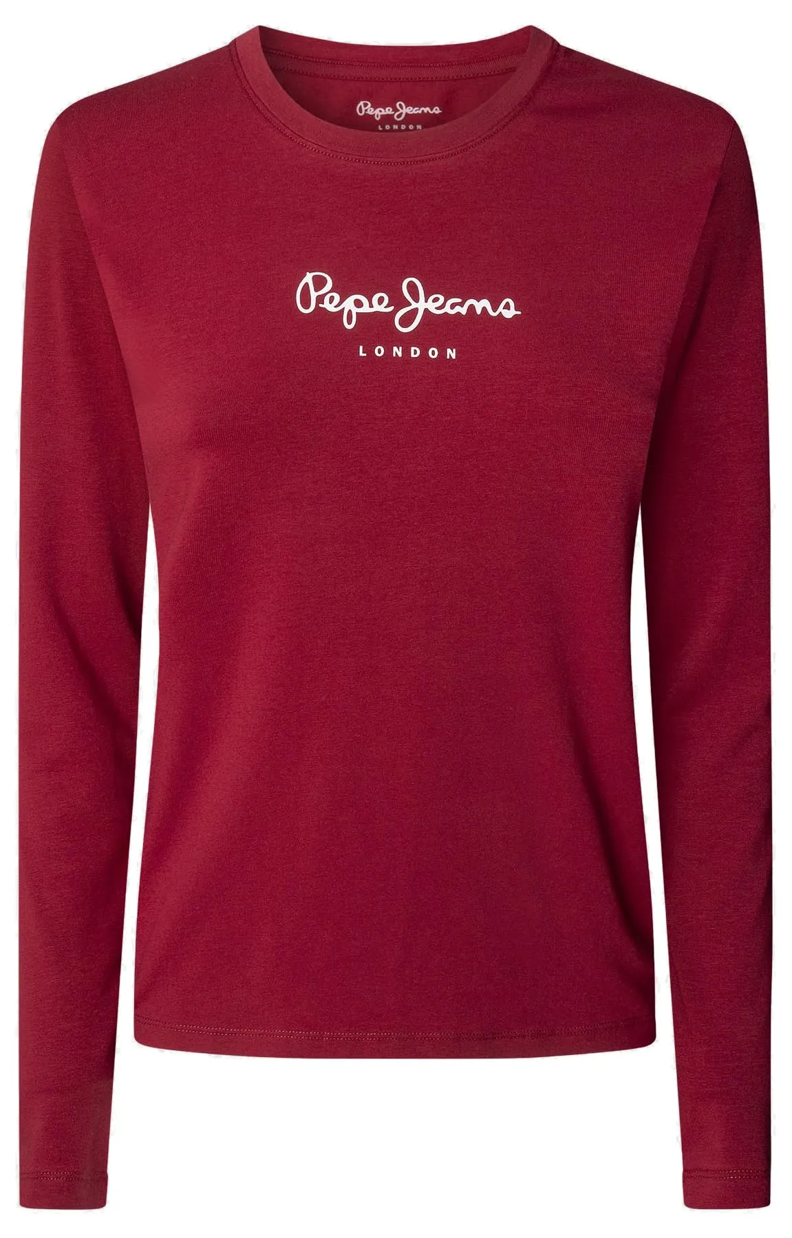Pepe Jeans New Virginia LS Maglietta da Donna, Rosso Merlot, S - immagine 1