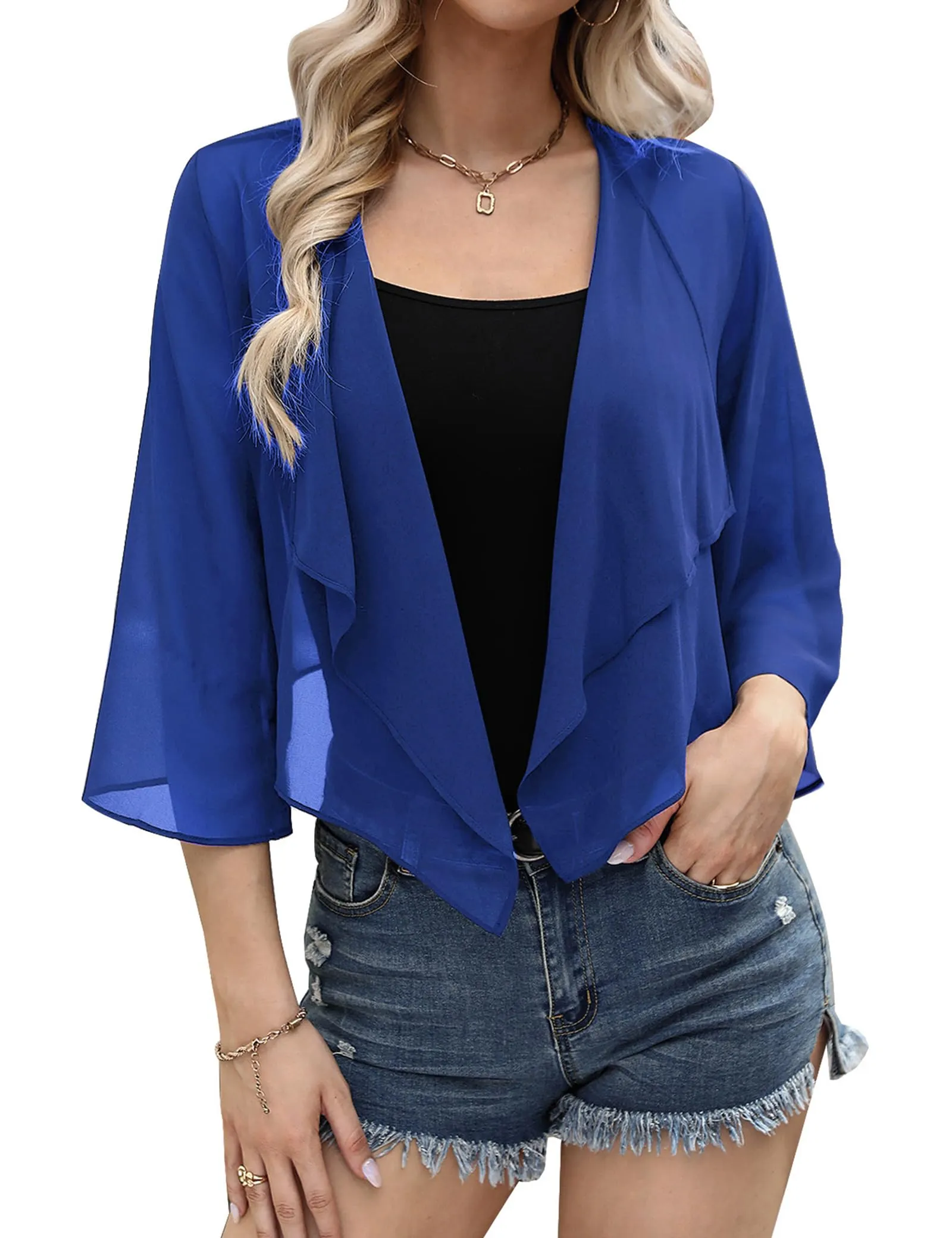 Aottori Coprispalle Donna Blu Reale XL - immagine 1