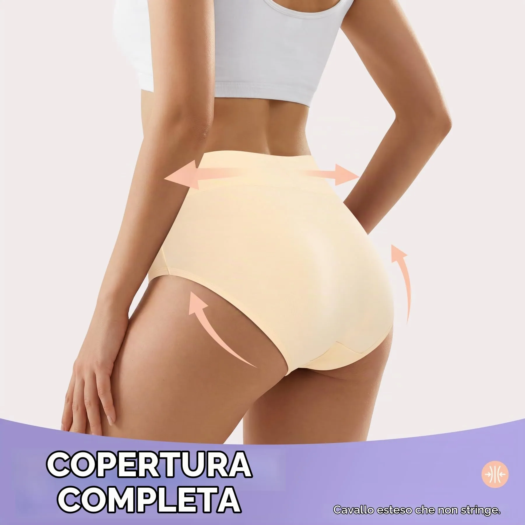 IceReco Mutande Vita Alta Donna in Cotone, Slip Intimo Post Parto, L - immagine 5