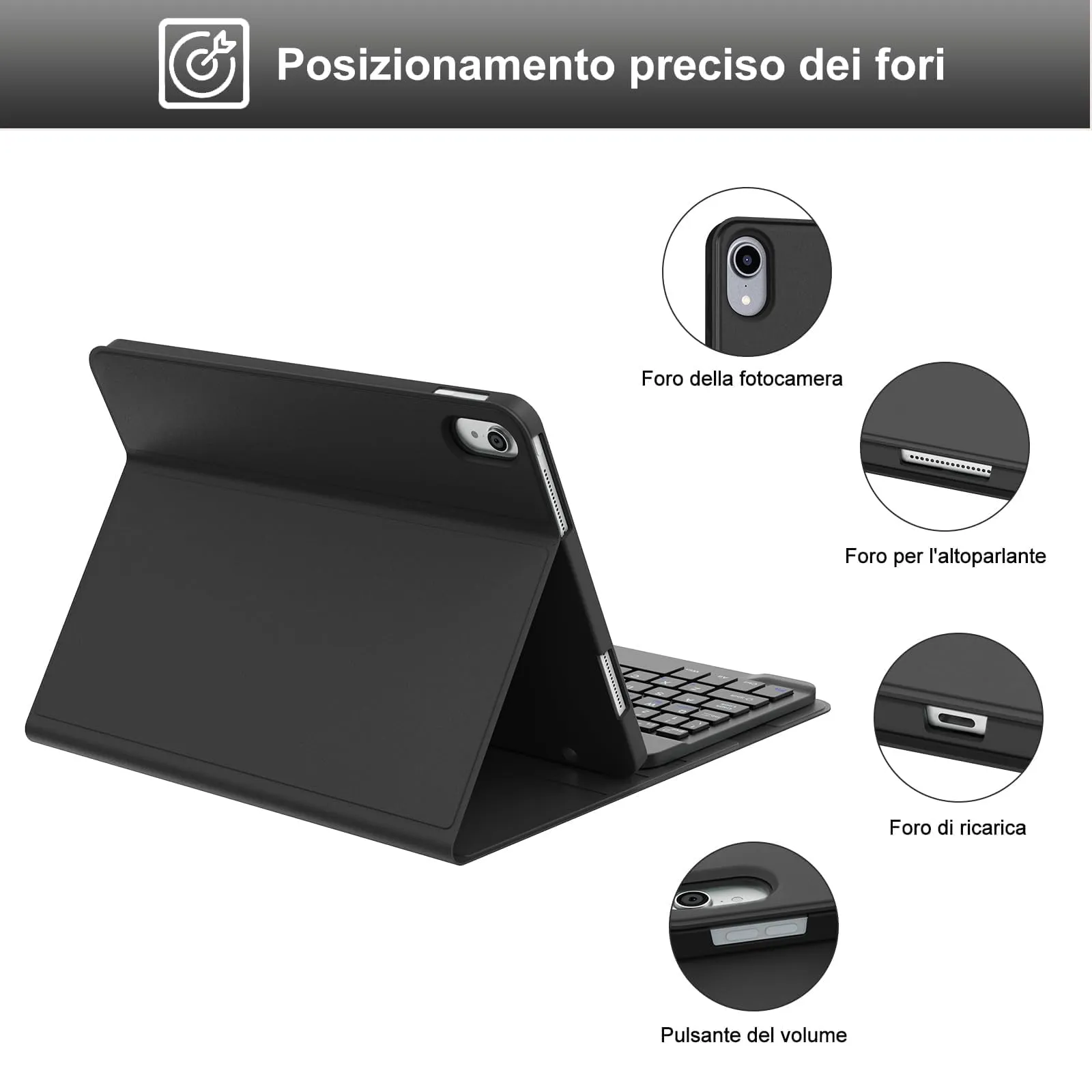 IVEOPPE Tastiera per iPad 11 Generazione 11" (2025) e iPad 10 Generazione 10.9" (2022) Modello A16 - immagine 7
